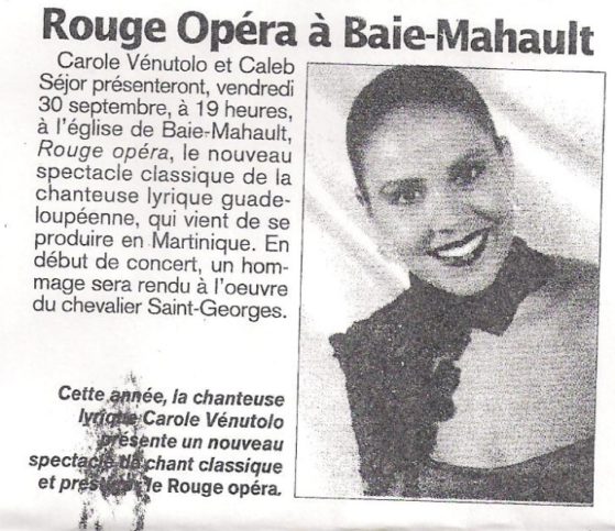 concert guadeloupe - rouge opera