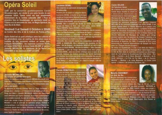 concert guadeloupe - opera soleil